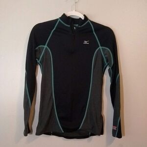 Mizuno Breath thermo 1/4 zip collar long sleeve Bike or Running Shirt size XS